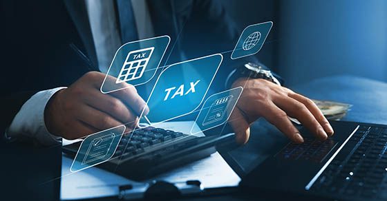 Financial,Research,government,Taxes,And,Calculation,Tax,Return,Concept.,Businessman,Using